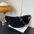 thumbnail image 3 of Bolsos Cruzados Pana para Mujer Bsvklp Bolso Bandolera Color Sólido Negro, 3 of 9