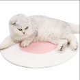 thumbnail image 2 of Almohadilla para rascar gatos hilo de algodón 15,8 pulgadas cojín tejido para mascotas molienda de garra plegable Rosa blanco jinwen Cojín de cama para dormir de gato, 2 of 7