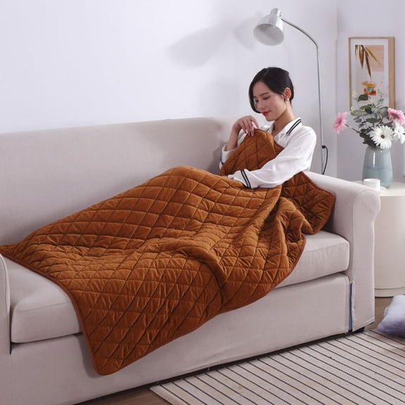 USB Electric Heated Blanket,Portable Heated Blanket Battery Powered,Cordless Heated Blanket with 3 Heating Levels,Camping Heated Blanket