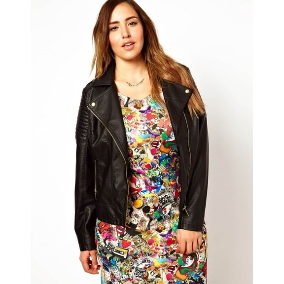 Noora Women's Stylish Lambskin Leather Black Color Jacket for Women Slim Fit Jacket