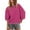 Hot Pink, variant on Wensltd Womens Sweatshirt 3/4 Sleeve Oversize Crewneck Loose White Tops