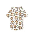 thumbnail image 6 of Dog Shirt Pet Sweater Lightweight Cartoon Animal Print Puppy Pullover Breathable Soft Pet Apparel for Small Medium Dogs Cats Light Brown All Season Pet T Shirt 1 Pack, 6 of 6