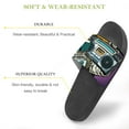 thumbnail image 3 of GZHJMY Stylish Slides for Women Men, Astronaut with Boombox Soft Flexible Slip-on Sandals Slippers, 3 of 7