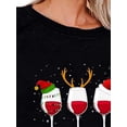 thumbnail image 3 of ORQ Women Plus Size Christmas Printed Loose Crew Neck Long Sleeve Casual Pullover Top, 3 of 4