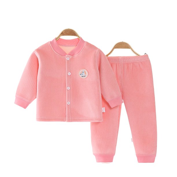 Baby Infant Cardigan Thermal Underwear Set 2PCS Newborn Winter