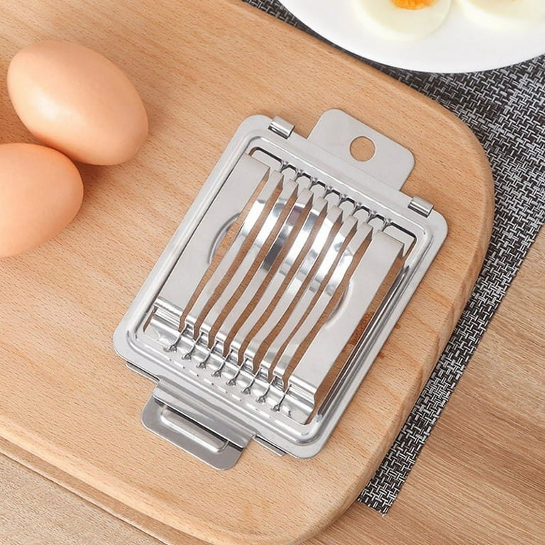 Egg Cutter Stainless Steel Wire Egg Slicer Portable for Hard Boiled Eggs  Home Kitchen 