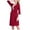 Wine-maternity dress, variant on Hilenly Maternity Dress Labor Delivery Nursing Nightgowns Hospital Breastfeeding Dresses Bathrobes 3/4 Sleeve Lace Trim Pregnancy Kimono Robe with Belt