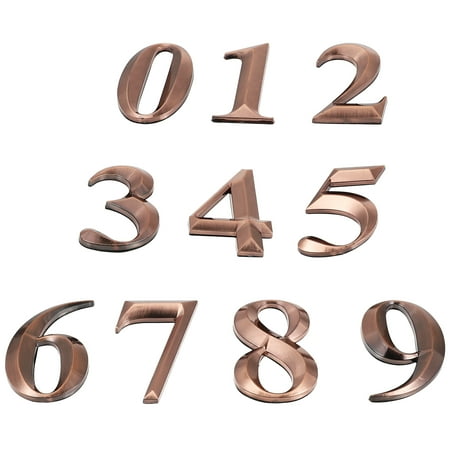 

10pcs Antique Style Self Adhesive Mailbox Numbers Sticker 3D Door Number Sticker