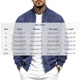 thumbnail image 2 of Ceisia Men's Suede Bomber Jacket Stand Collar Full Zip Long Sleeve Casual Solid Outerwear Coat Navy XXXL Gift, 2 of 8