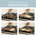 thumbnail image 6 of Alpha Living Double Griddle Pan for Stove Top - 18.75 Inch Non-Stick Marble Aluminum Griddle for Gas Grill Nonstick Pan for Crepes, Tortillas – Heat Resistant Handles – Even Heat Distribution, 6 of 6