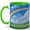 Green, variant on Rainbow Meadow 11oz Ceramic Mug, Bright Sky Landscape Design