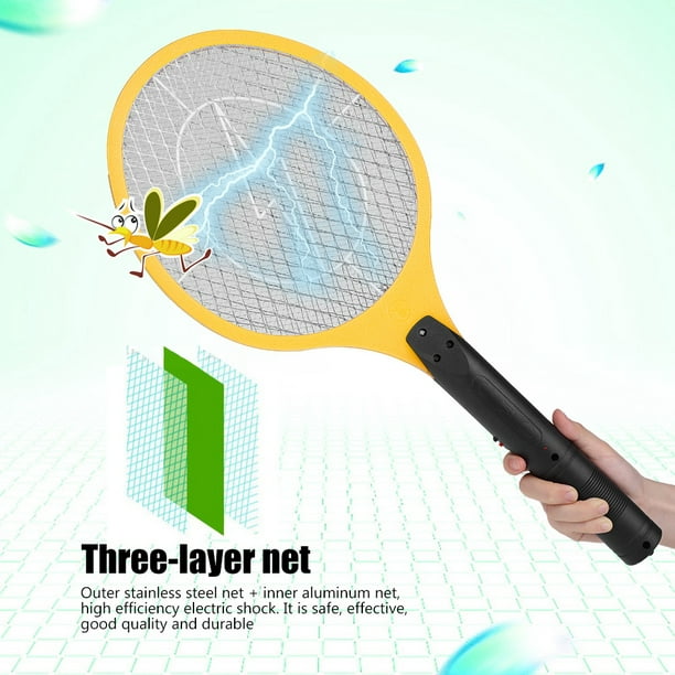LHCER Bug Zapper Racket, Swatter de Moustique Électrique, Sans Fil  Rechargeable Moustique Mouche Swatter Bug Zapper Racket Insectes Tueur 