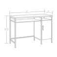 thumbnail image 2 of Pemberly Row Contemporary Engineered Wood and Metal Desk in Rich Walnut, 2 of 9