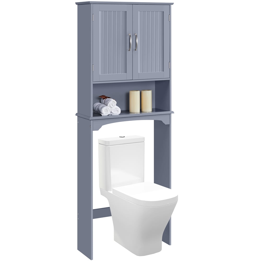 3 Tier Narrow Toilet Vanity Organizer with Open Shelves Espresso Yaheetech Tall Bathroom Storage Thin Corner Freestanding Floor Cabinet with Door and Shelves 63 in H