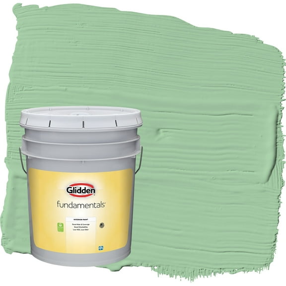 Glidden Fundamentals French Market / Green Flat Interior Paint, 5 Gallon