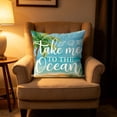 thumbnail image 4 of YiJuHui Ocean Beach Theme Throw Pillow Cover 45x45 Cm Summer Decorative Cushion Case For Sofa Bedroom Patio, High Definition Printing Soft Breathable Polyester Fabric, 4 of 5