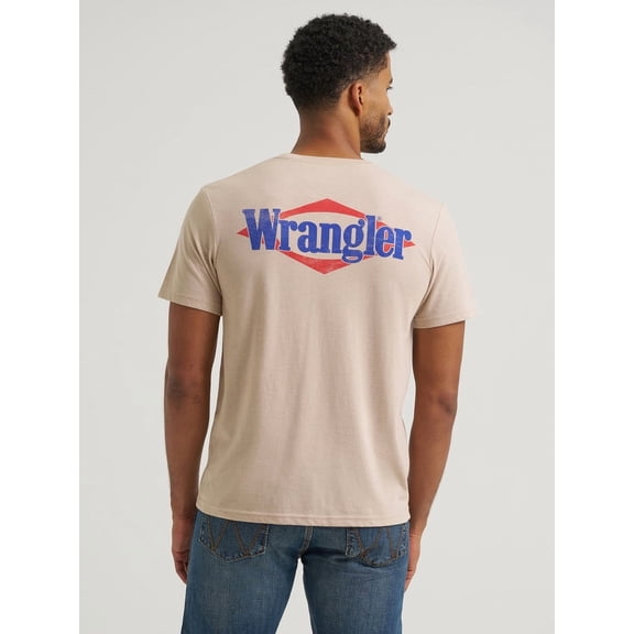 Wrangler Oxford Tan Heather Graphic - Mens Tee - 112375807