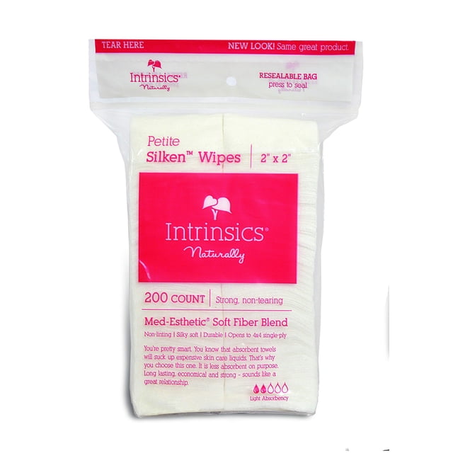 Toallitas Silken Intrinsics 407300 Petite, 2 x 2, 4 capas, 200 unidades