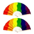 thumbnail image 1 of Pack 2 Abanico Grande Pericón Truena Al Abrir Muchos Colores Arcoiris Onda, 1 of 1