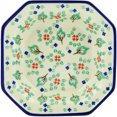 thumbnail image 2 of Polish Pottery Octagonal Bowl 8-inch Polmedia Falling Leaves Theme Hand Painted in Boleslawiec, Poland + Certificate of Authenticity, 2 of 6