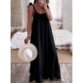 thumbnail image 3 of Aimik Women's Casual Sleeveless Spaghetti Strap U-Neck Regular Pleated Plus Size Long Dress Summer Loose Maxi Dress, 3 of 6