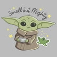 thumbnail image 2 of Men's Star Wars: The Mandalorian Grogu Small But Mighty Graphic Tee Athletic Heather Medium, 2 of 5