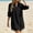 Z02#Black, variant on Fesfesfes Womens Dress Floral Print V Neck Spring Dress Loose Casual Short Sleeve Beach Cover Up Tassel Tunic Dress