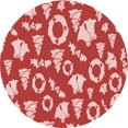 thumbnail image 1 of Ahgly Company Machine Washable Indoor Round Transitional Light Coral Pink Area Rugs, 3' Round, 1 of 7