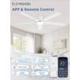 thumbnail image 2 of Ventilador de Techo ZMISHIBO 60" LED Regulable 20W con Control Remoto y App, 2 of 9