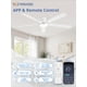 thumbnail image 2 of Ventilador de Techo ZMISHIBO 60" LED Regulable 20W con Control Remoto y App, 2 of 9