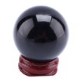 thumbnail image 2 of Esfera de bola curativa de cristal de cuarzo negro Natural, rara, asiática, 40mm + soporte, 2 of 8