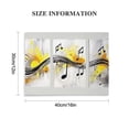 thumbnail image 3 of ARISTURING  - Music Note Canvas Prints Musical Art Theme Picture Wall Decor Contemporary Abstract Yellow and Grey Painting Prints Music Classroom Decorations  16x12in, 3 of 6