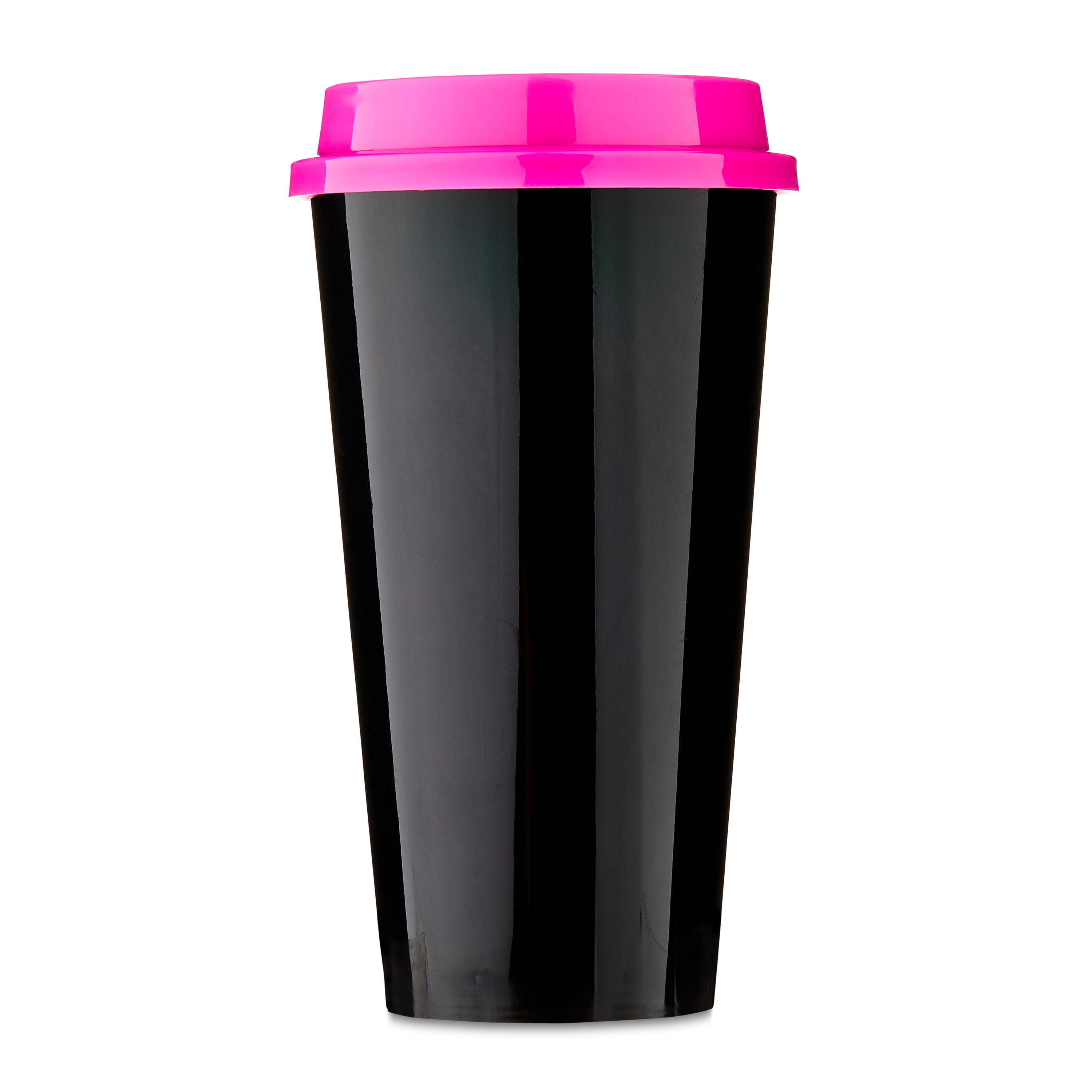 Life Rips Metal Black Tumbler with Pink Straw