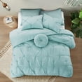 thumbnail image 2 of Grace Living Davonte Polyester Comforter Set - Pinch Pleated Pintuck, Solid Neutral Color, 2 of 9