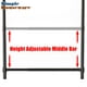 thumbnail image 4 of Barra para colgar en el armario, sencilla, ajustable, negra, 4 of 6