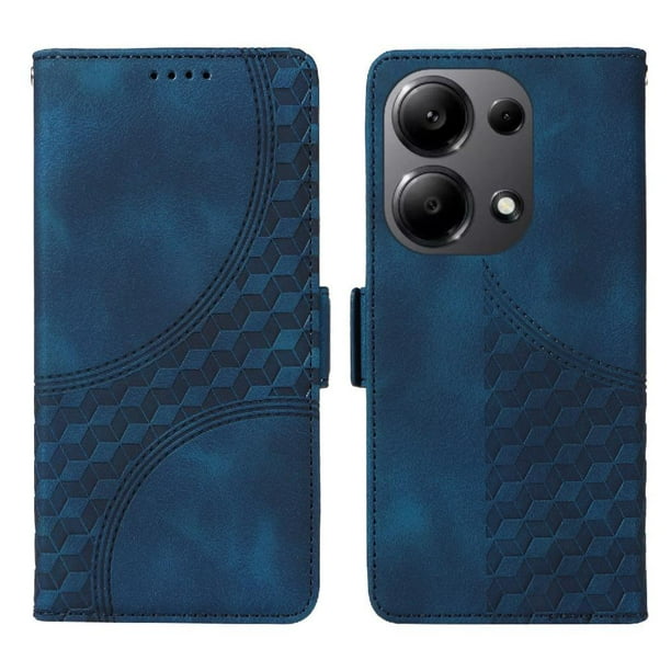 Funda GANGXUN para Xiaomi Poco M6 Pro 4G con diseño acolchado elegante, cuero PU, protección total y ajuste preciso