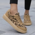 thumbnail image 2 of Womens Leopard Print Casual Flat Shoes Low Top Lace Up Sneaker Everyday Walking Footwear, 2 of 4