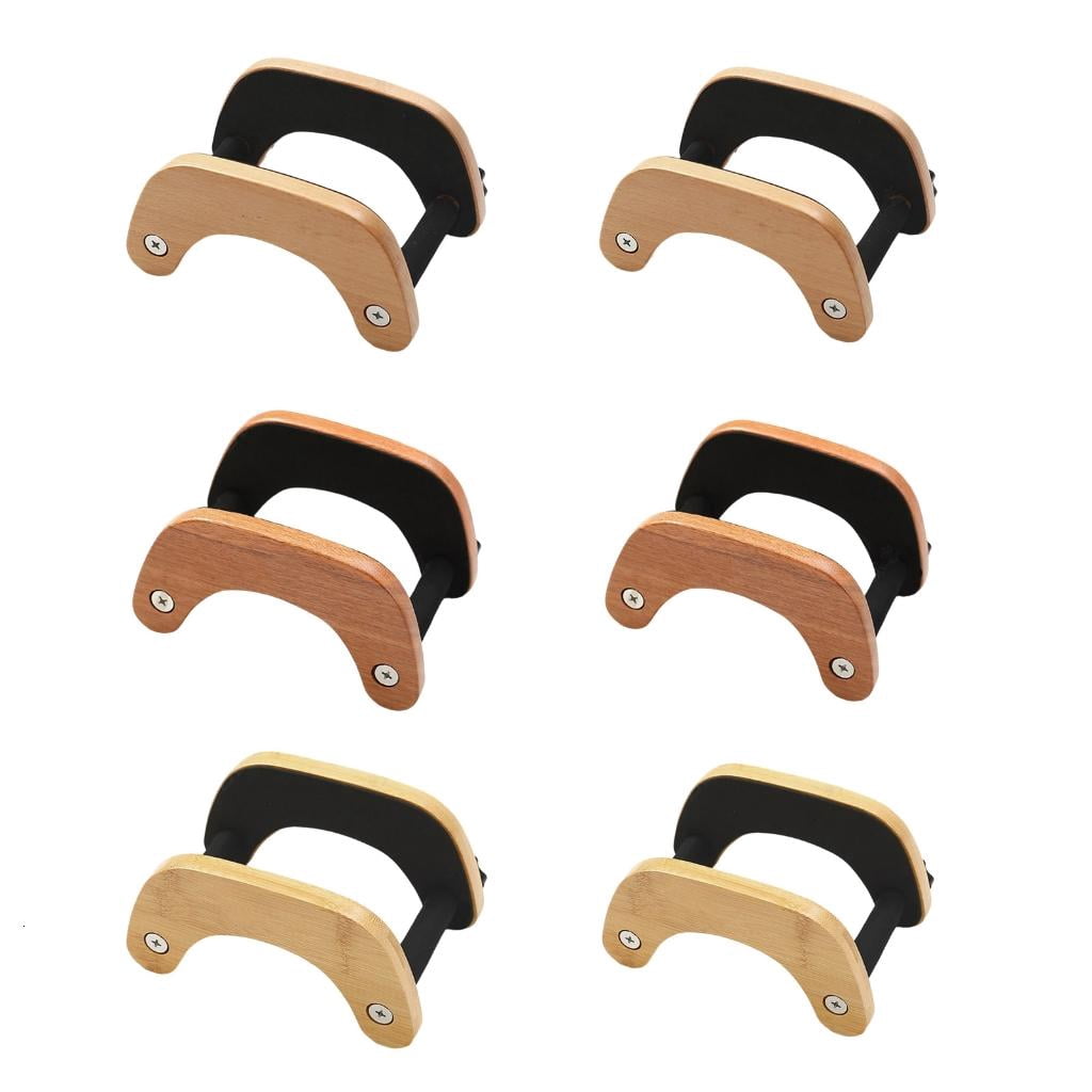 Giaone Space Saving Wooden Floor Guitar Stand With Nonslip Design Easy Assembly Acoustic Instrument Storage Rack
