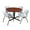 Cherry / Grey, variant on Romig Pillar 48 in. Round Breakroom Table- Noble Oak & 4 M Stack Chairs- Black