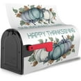 thumbnail image 2 of Fall Blue Pumpkins Leaves Mailbox Covers, Thanksgiving Magnetic Post Box Cover Wraps Large Size 25.5x21 in for Garden Yard Decor, 2 of 6