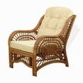 thumbnail image 5 of SK New Interiors Malibu Lounge Armchair ECO Natural Rattan Wicker Handmade Design with Cream Cushion, Colonial, 5 of 5