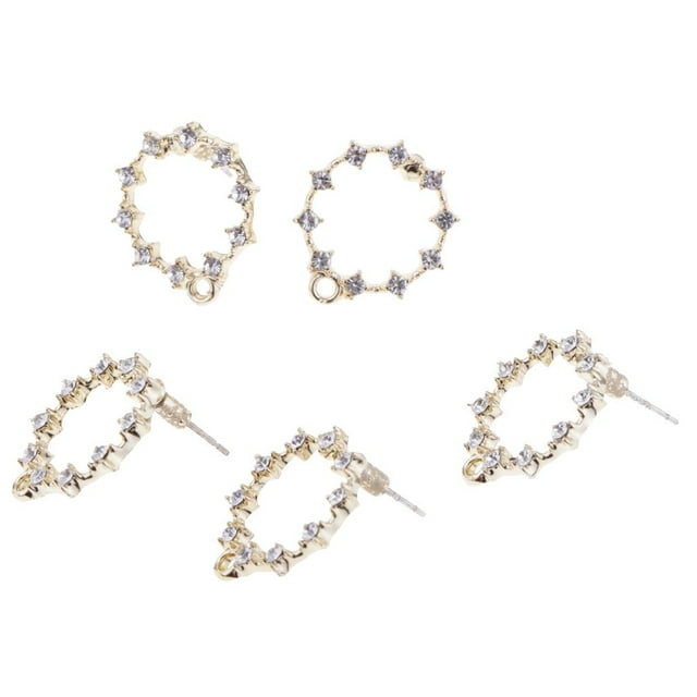 Pendientes de 5 Piezas de Moda Gloria 925 Sterling Con Colgantes de oro