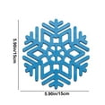 thumbnail image 3 of Neoyler Snowflake Table Mats Christmas Thanksgiving Decorations Heat Safe Non Space Saving Flexible Elegant for Christmas Celebrations Dining 5.9in Blue, 3 of 6