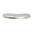 thumbnail image 3 of Aonejewelry 0.10 Carat Diamond Wedding Milgrained Curve Band In 10K Solid White Gold, 3 of 4