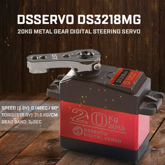 DSSERVO DS3218MG 20kg Metal Gear Digital Steering Servo for RC Baja Car Truck Boat Airplane Helicopter