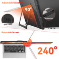 thumbnail image 4 of Extensor de pantalla para laptop HotYeah de 15,6" USB-C dual 1080P, 4 of 9