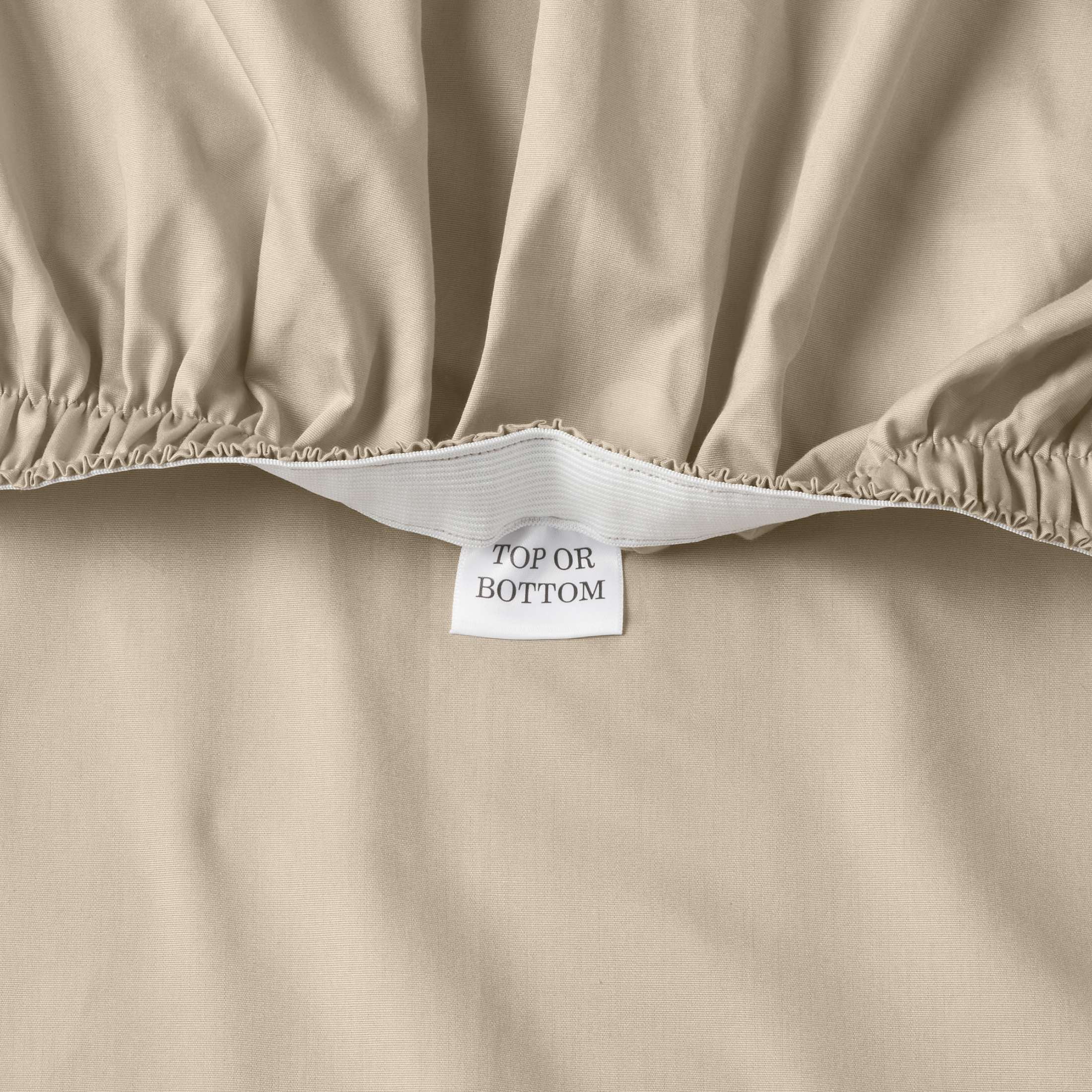 Better Homes & Gardens 300 Thread Count 3-Piece Cotton Percale Almond Biscuit Bed Sheet Set, Twin