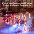 thumbnail image 2 of Luces navideñas con forma de bastón de caramelo KiflyTooin, 12 unidades con 72 luces transparentes, 2 of 7
