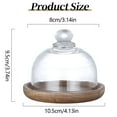 thumbnail image 2 of Mini Cover Dessert Dome with Base, Small Cake Stand with Transparent Dome, 3.14" Clear Display Plate for Dessert Cheese Candy Cake Fruit, 2 of 8