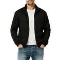 thumbnail image 2 of Jinhomg Mens Fleece Full Zip Up Sweatshirt Casual Mock Neck Jacket Sweatshirts No Hood Lightweight Cardigan Coats with Pockets, 2 of 7